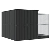 Aviary with Extension Silver 290x303x216 cm Steel - 45-Degree Angle