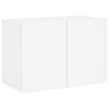 6 Piece TV Wall Units White Engineered Wood