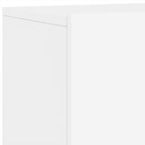 6 Piece TV Wall Units White Engineered Wood