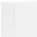 6 Piece TV Wall Units White Engineered Wood