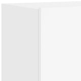 5 Piece TV Wall Units White Engineered Wood
