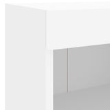 4 Piece TV Wall Cabinets with LED Lights White - Extra Image