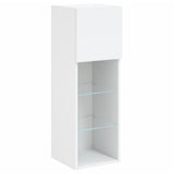 5 Piece TV Wall Units with LED White Engineered Wood