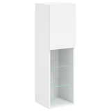 5 Piece TV Wall Units with LED White Engineered Wood