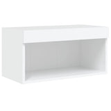 6 Piece TV Wall Units with LED White Engineered Wood - Extra Image