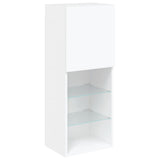 4 Piece TV Wall Units with LED White Engineered Wood - Extra Image