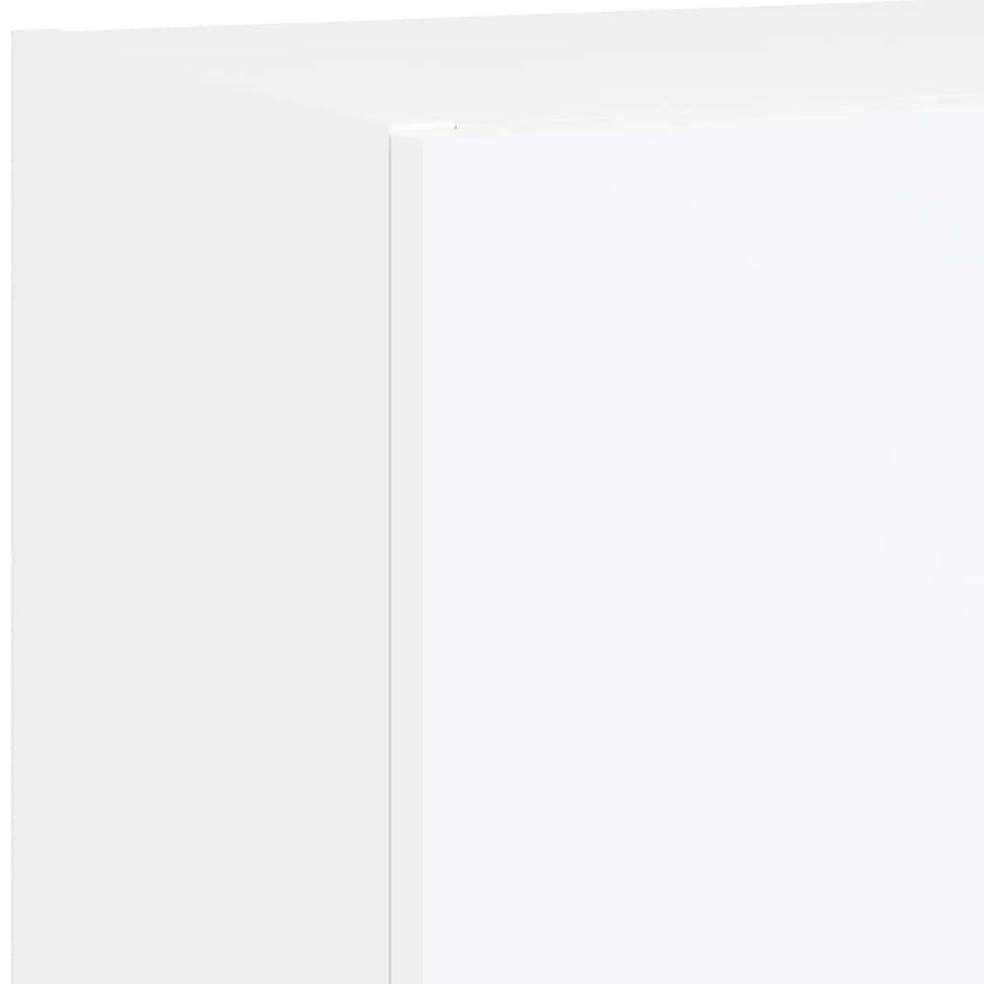 5 Piece TV Wall Units with LED White Engineered Wood