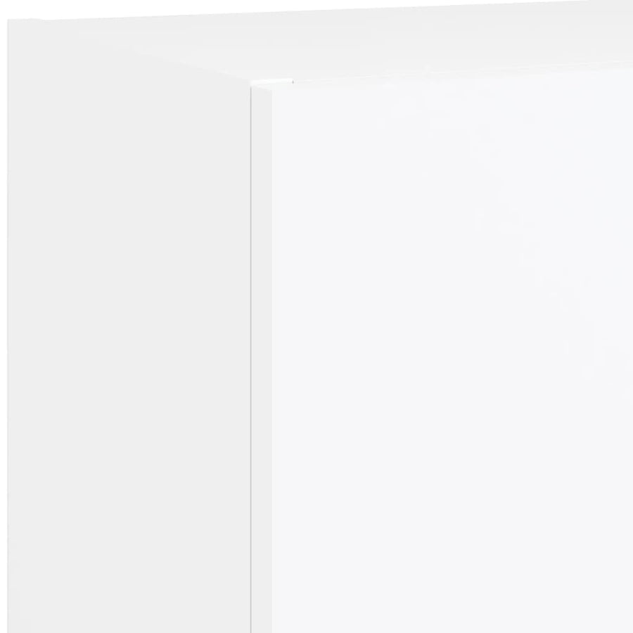 5 Piece TV Wall Units with LED White Engineered Wood