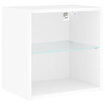 5 Piece TV Wall Units with LED White Engineered Wood