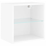 5 Piece TV Wall Units with LED White Engineered Wood - Close-Up Angle