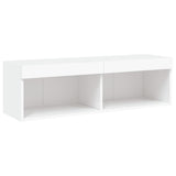 5 Piece TV Wall Units with LED White Engineered Wood - Extra Image