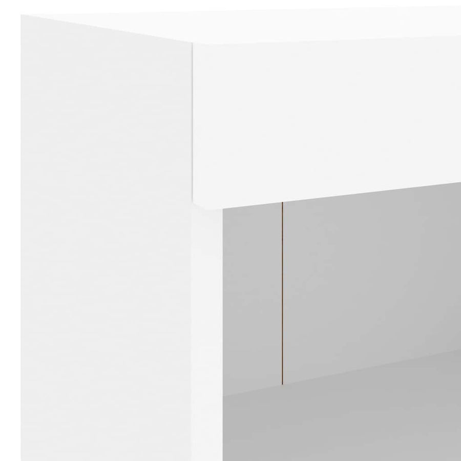 5 Piece TV Wall Units with LED White Engineered Wood