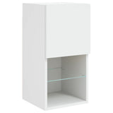 6 Piece TV Wall Units with LED White Engineered Wood - Extra Image