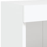 6 Piece TV Wall Units with LED White Engineered Wood - Extra Image