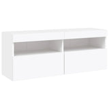 6 Piece TV Wall Cabinet Set with LED Lights White