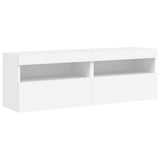 8 Piece TV Wall Cabinet Set with LED Lights White - Extra Image