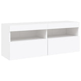 7 Piece TV Wall Cabinet Set with LED Lights White