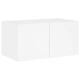 6 Piece TV Wall Units with LED White Engineered Wood