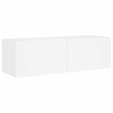 5 Piece TV Wall Cabinets with LED Lights White
