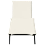 Sun Lounger with Cushion Black Poly Rattan