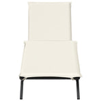 Sun Lounger with Cushion Black Poly Rattan