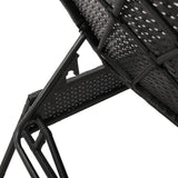Sun Lounger with Cushion Black Poly Rattan - Extra Image