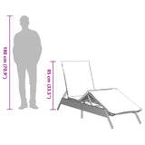 Sun Lounger with Cushion Grey Poly Rattan - Extra Image