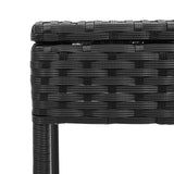Sun Loungers 2 pcs with Table Black Poly Rattan - Extra Image