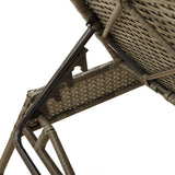Sun Loungers 2 pcs with Table Grey Poly Rattan - Extra Image