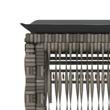 Sun Lounger with Cushion Grey Poly Rattan - Extra Image