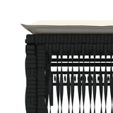 Sun Loungers 2 pcs with Table Black Poly Rattan - Low Angle