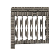 Sun Loungers 2 pcs with Table Grey Poly Rattan