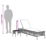 Sun Loungers 2 pcs with Table Grey Poly Rattan