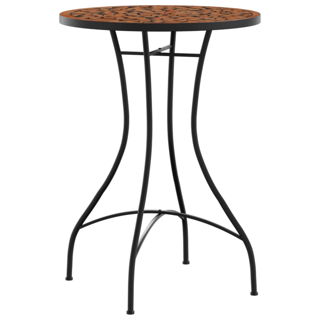 Mosaic Bistro Table Terracotta ?0x70 cm Ceramic