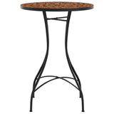 Mosaic Bistro Table Terracotta Ø50x70 cm Ceramic - 45-Degree Angle