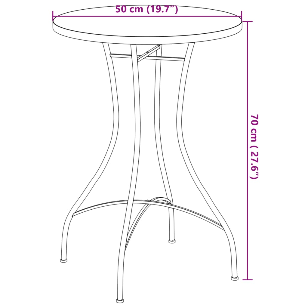 Mosaic Bistro Table Terracotta ?0x70 cm Ceramic