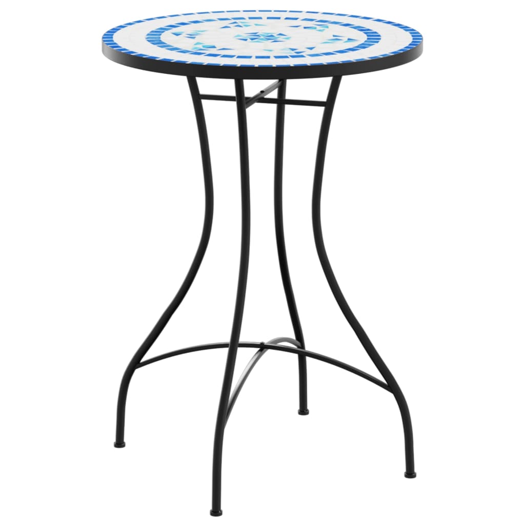 Mosaic Bistro Table Blue and White ?0x70 cm Ceramic