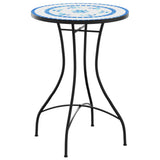 Mosaic Bistro Table Blue and White ?0x70 cm Ceramic