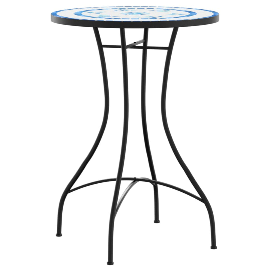 Mosaic Bistro Table Blue Ø50x70 cm Ceramic