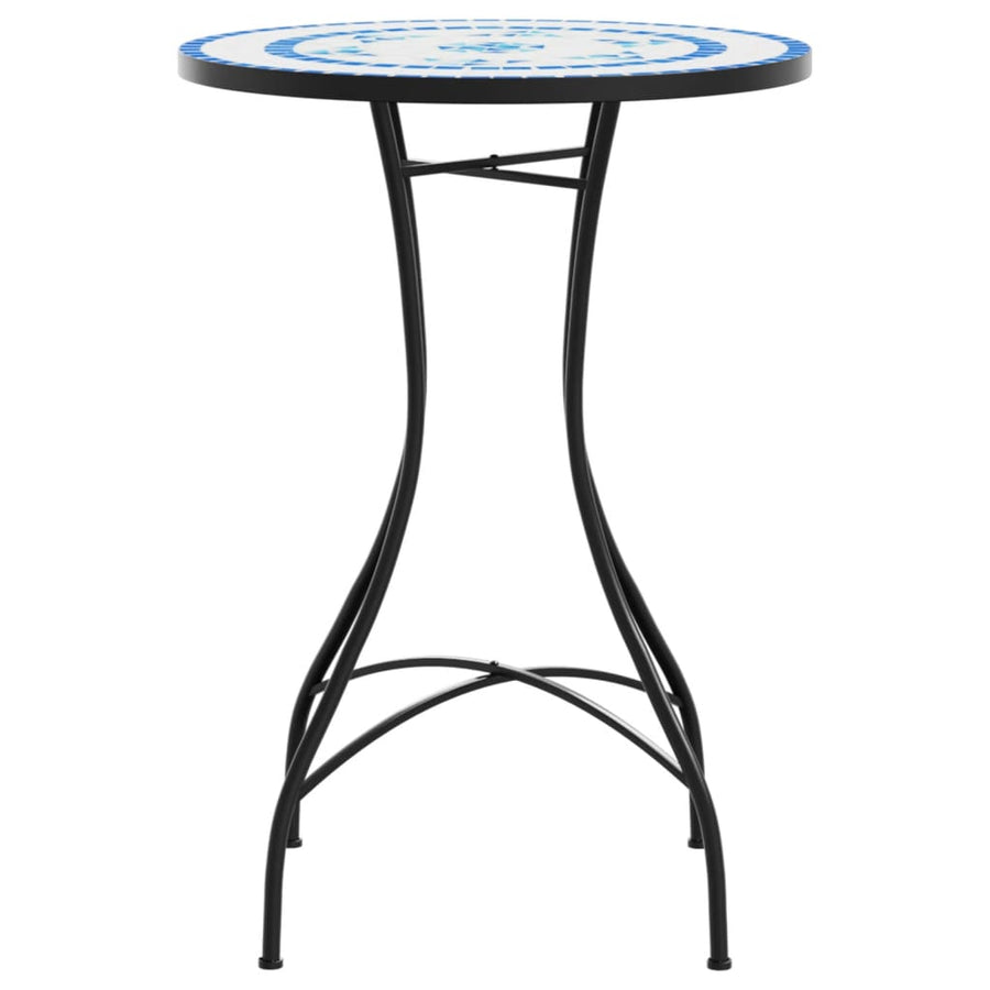 Mosaic Bistro Table Blue Ø50x70 cm Ceramic