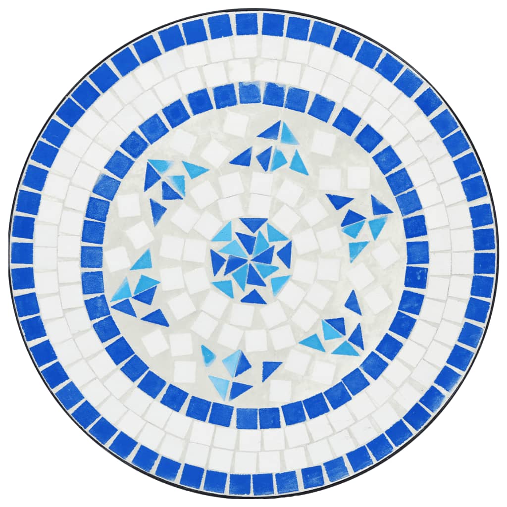 Mosaic Bistro Table Blue and White ?0x70 cm Ceramic