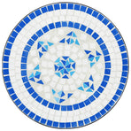 Mosaic Bistro Table Blue Ø50x70 cm Ceramic