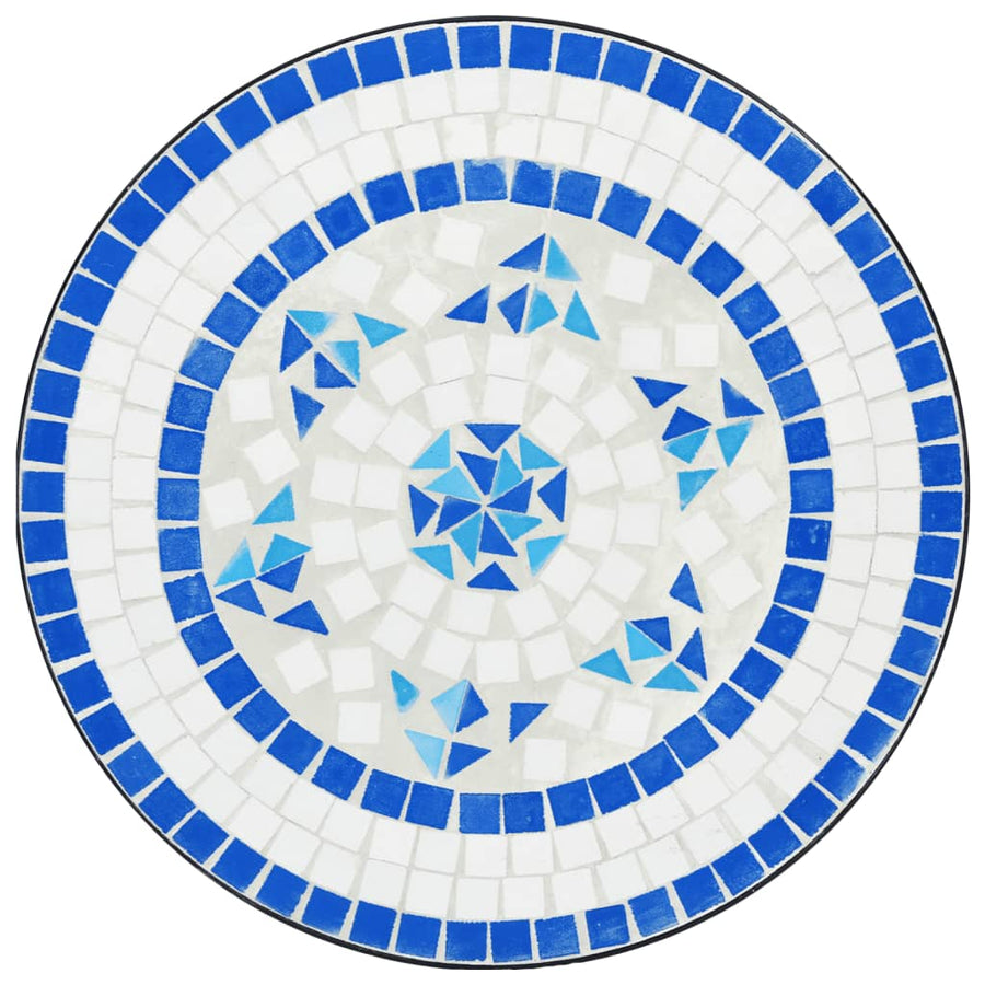 Mosaic Bistro Table Blue Ø50x70 cm Ceramic