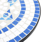 Mosaic Bistro Table Blue and White ?0x70 cm Ceramic