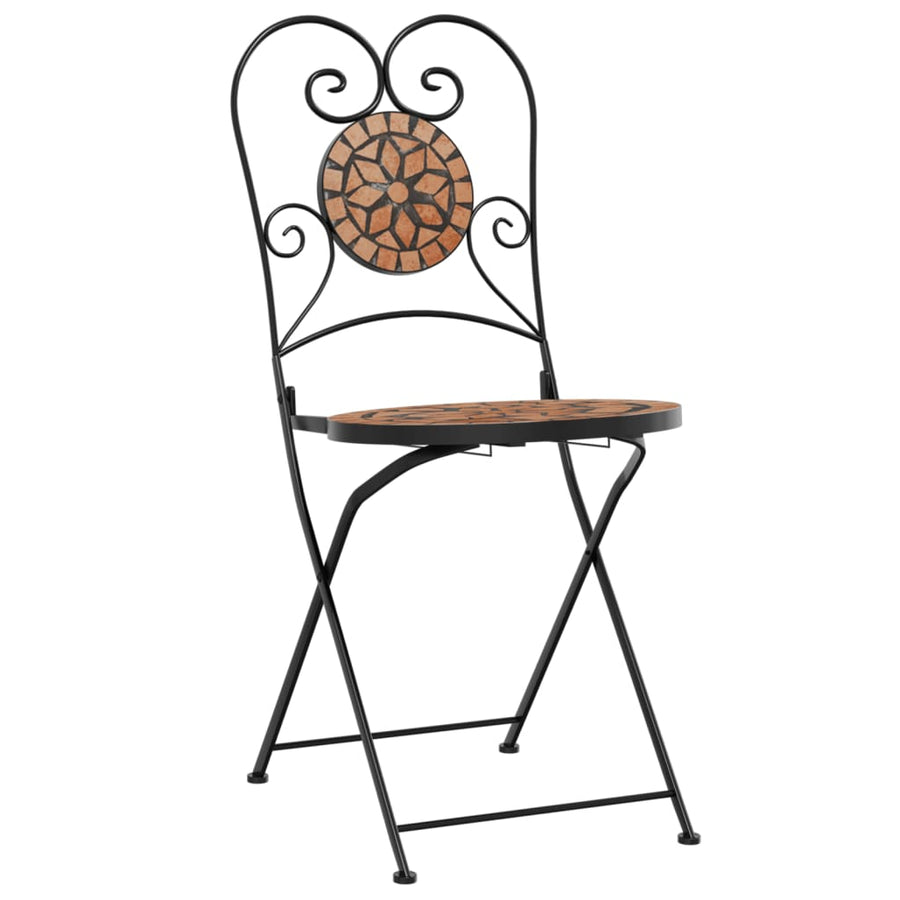 Folding Chairs 2 pcs Terracotta Ceramic
