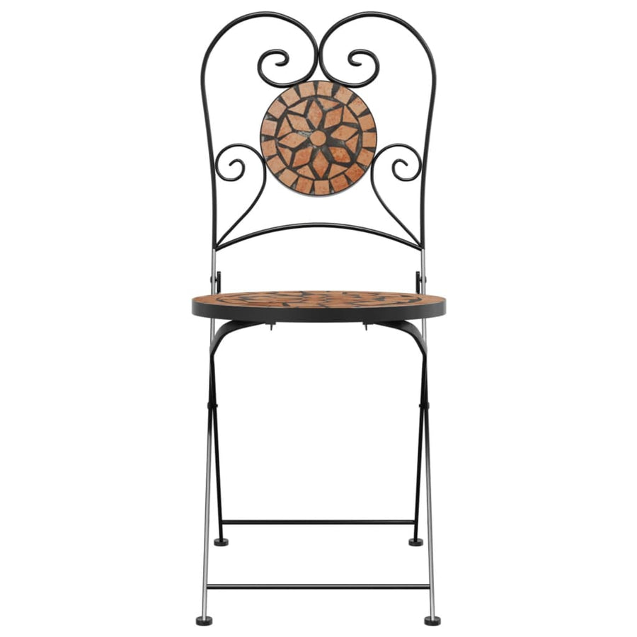 Folding Chairs 2 pcs Terracotta Ceramic