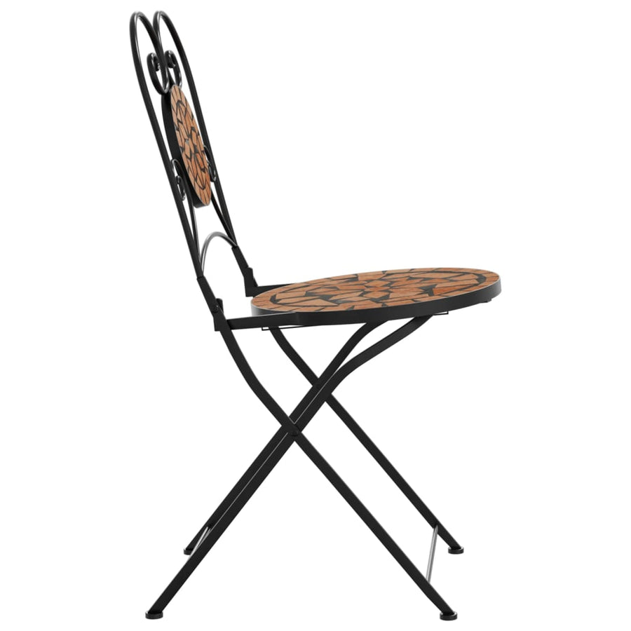Folding Chairs 2 pcs Terracotta Ceramic