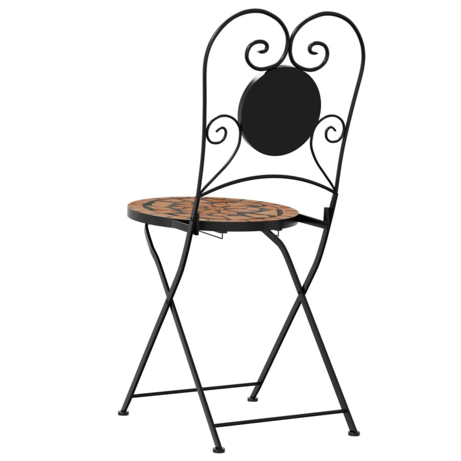 Folding Chairs 2 pcs Terracotta Ceramic