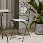 Folding Chairs 2 pcs Blue and White Ceramic