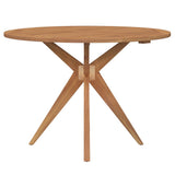 Garden Table Round Ø110x75 cm Solid Wood Acacia - Side View